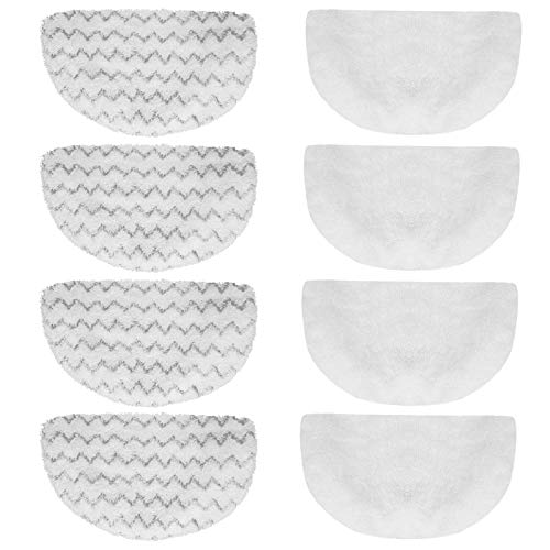 8 Pack Replacement Steam Mop Pads for Bissell Powerfresh Steam Mop 1940 1440 1544 1806 2075 Series Model 19402 19404 19408 19409 1940a 1940f 1940q 1940t 1940w B0006 B0017 Washable Cleaning Pads